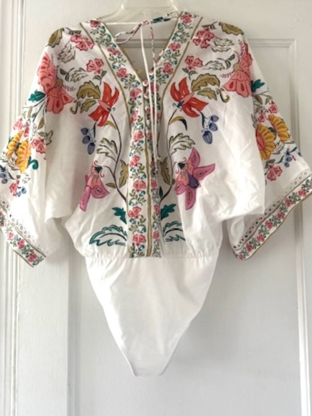 FARM Rio Off-White Insects Floral Bodysuit - Picture 6 of 13